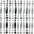Vliegengordijn kralen recht grijs/wit 90x210cm
